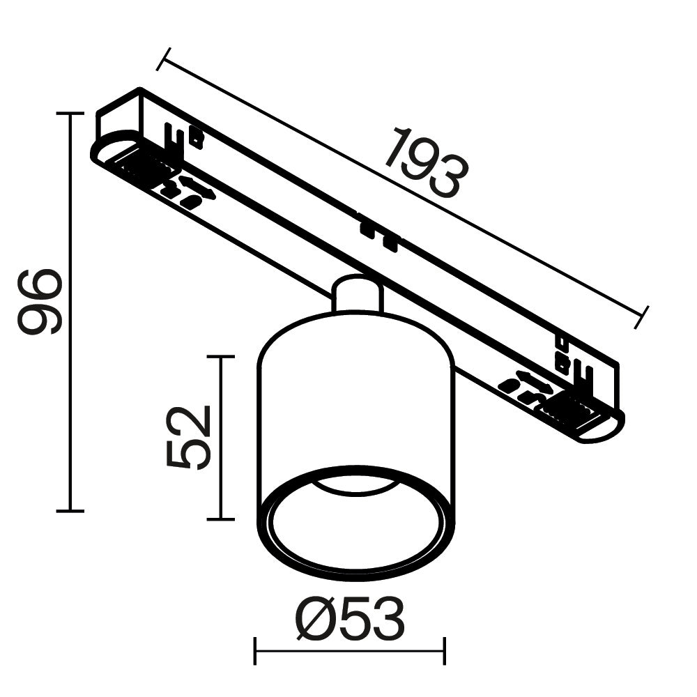 Rööbavalgusti TR132-4-7W-DS-B