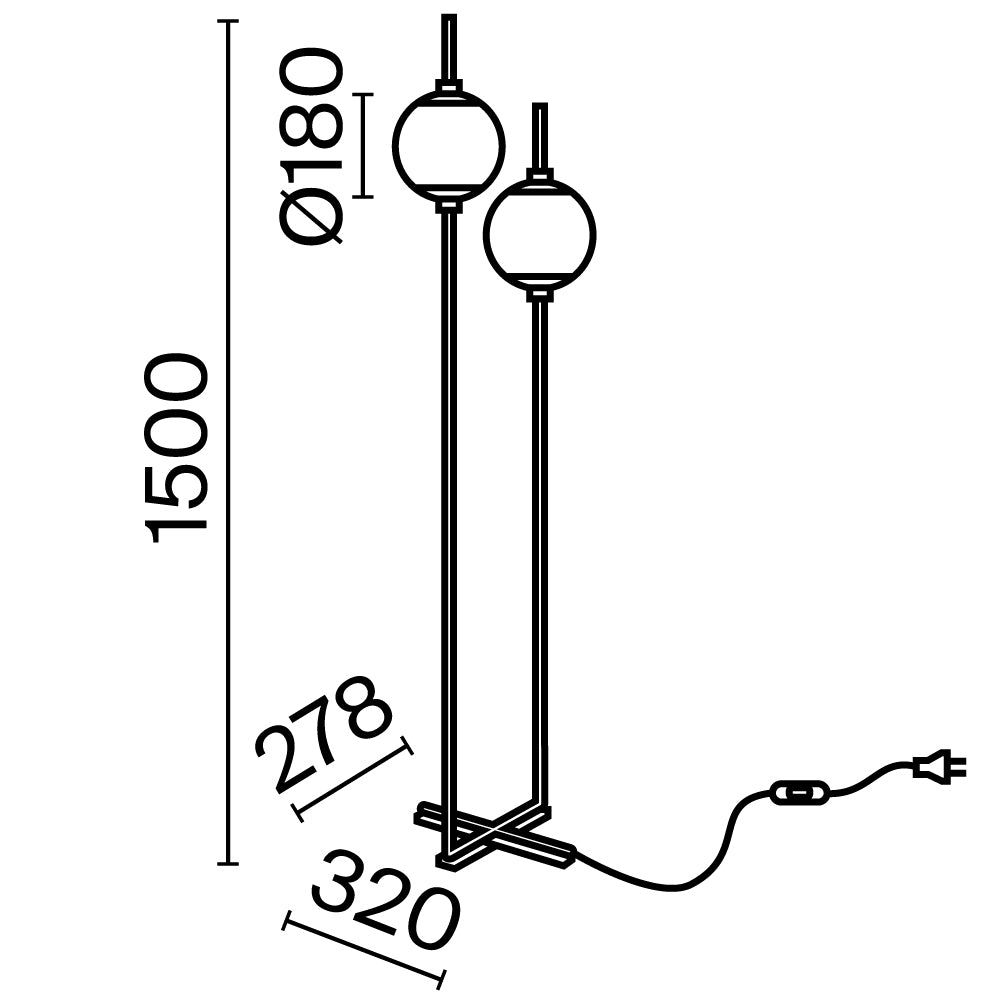 Floor Lamp Z020FL-L12BK