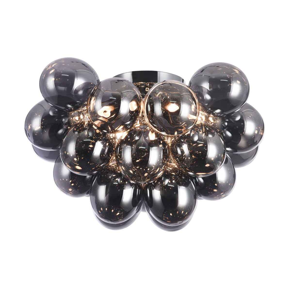 Decorative wall light fixture with glass ball design on a white background