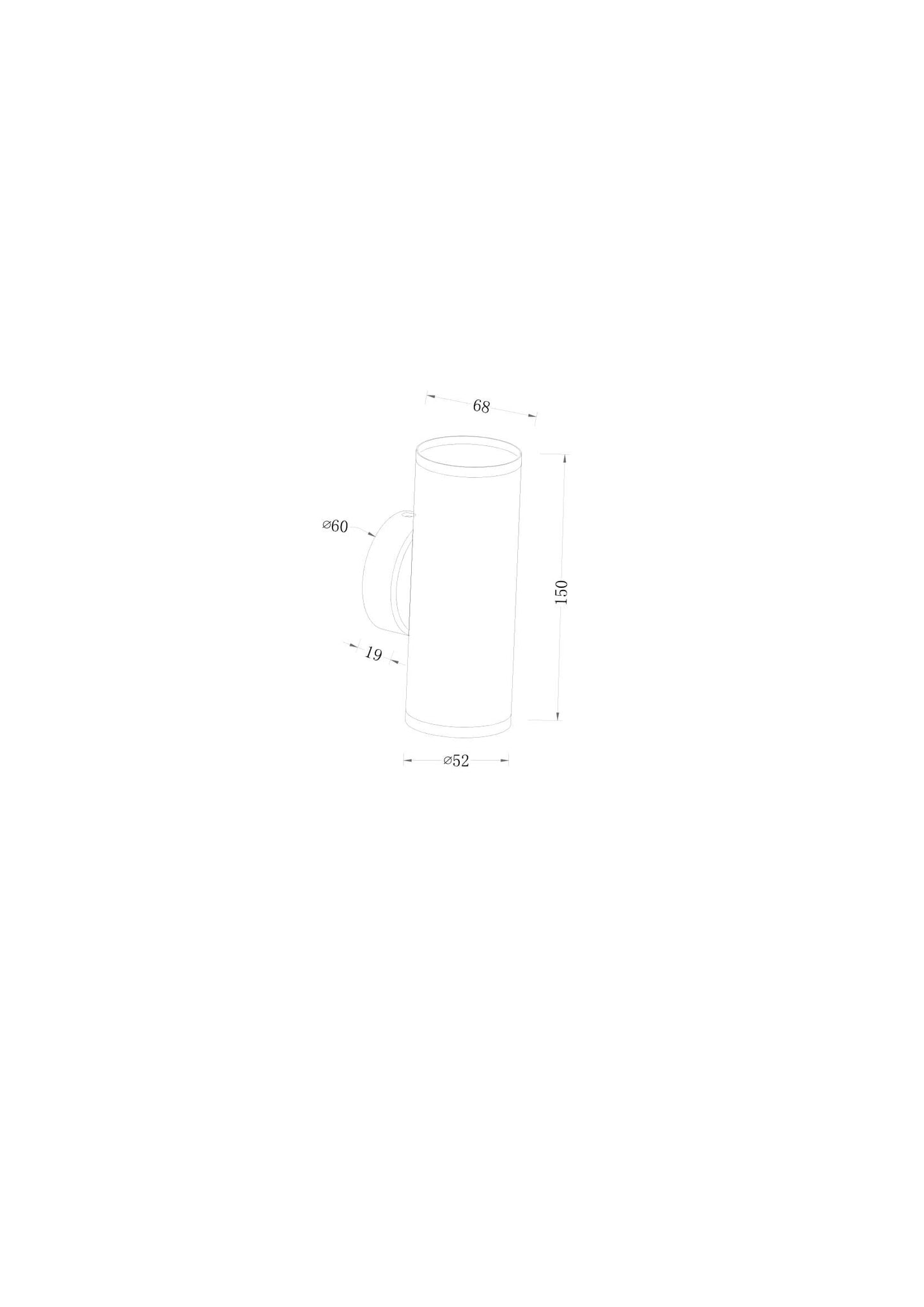 Wall luminaire C068WL-02MG