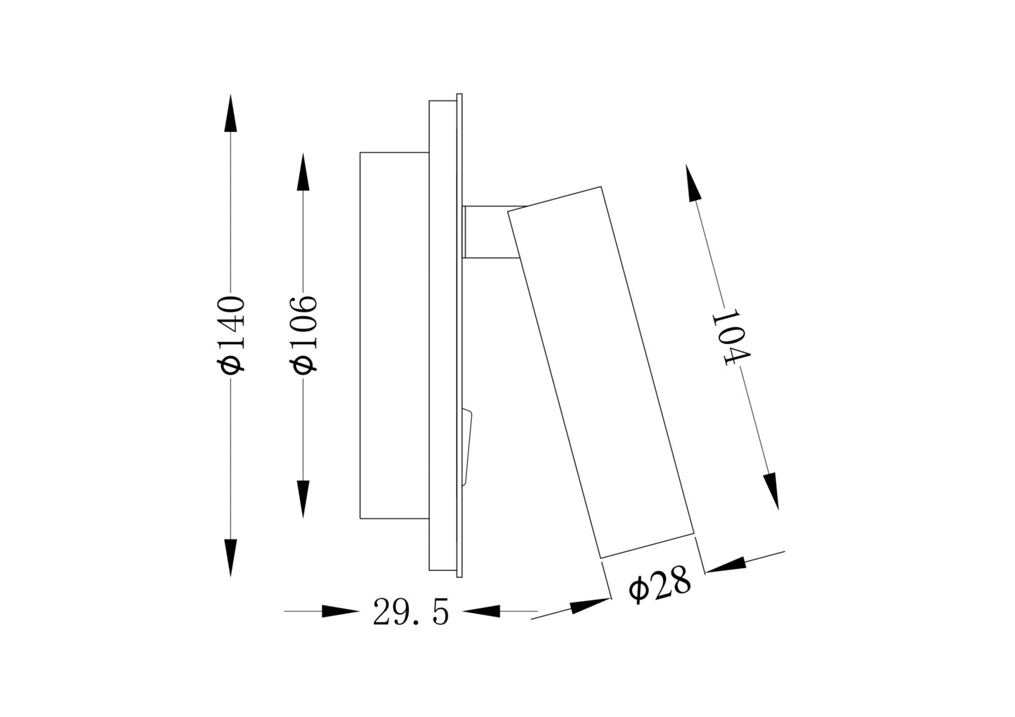 Seinavalgusti C176-WL-01-6W-MG