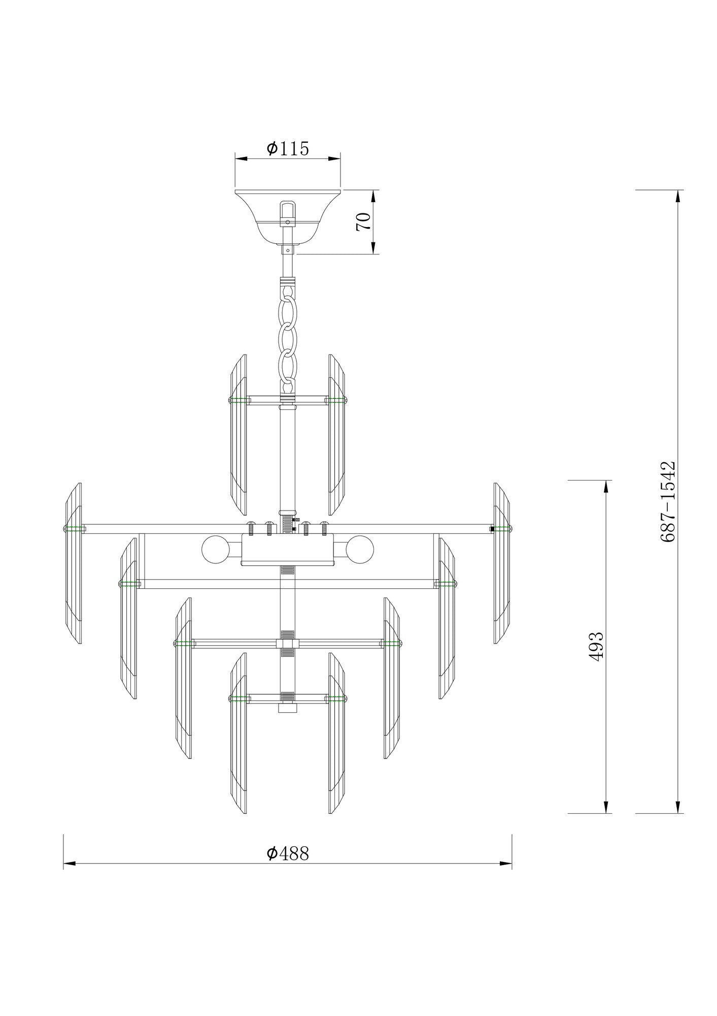 Ripatsvalgusti DIA200PL-06G