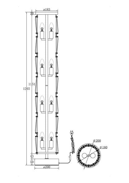 Floor Lamp MOD043FL-08CH