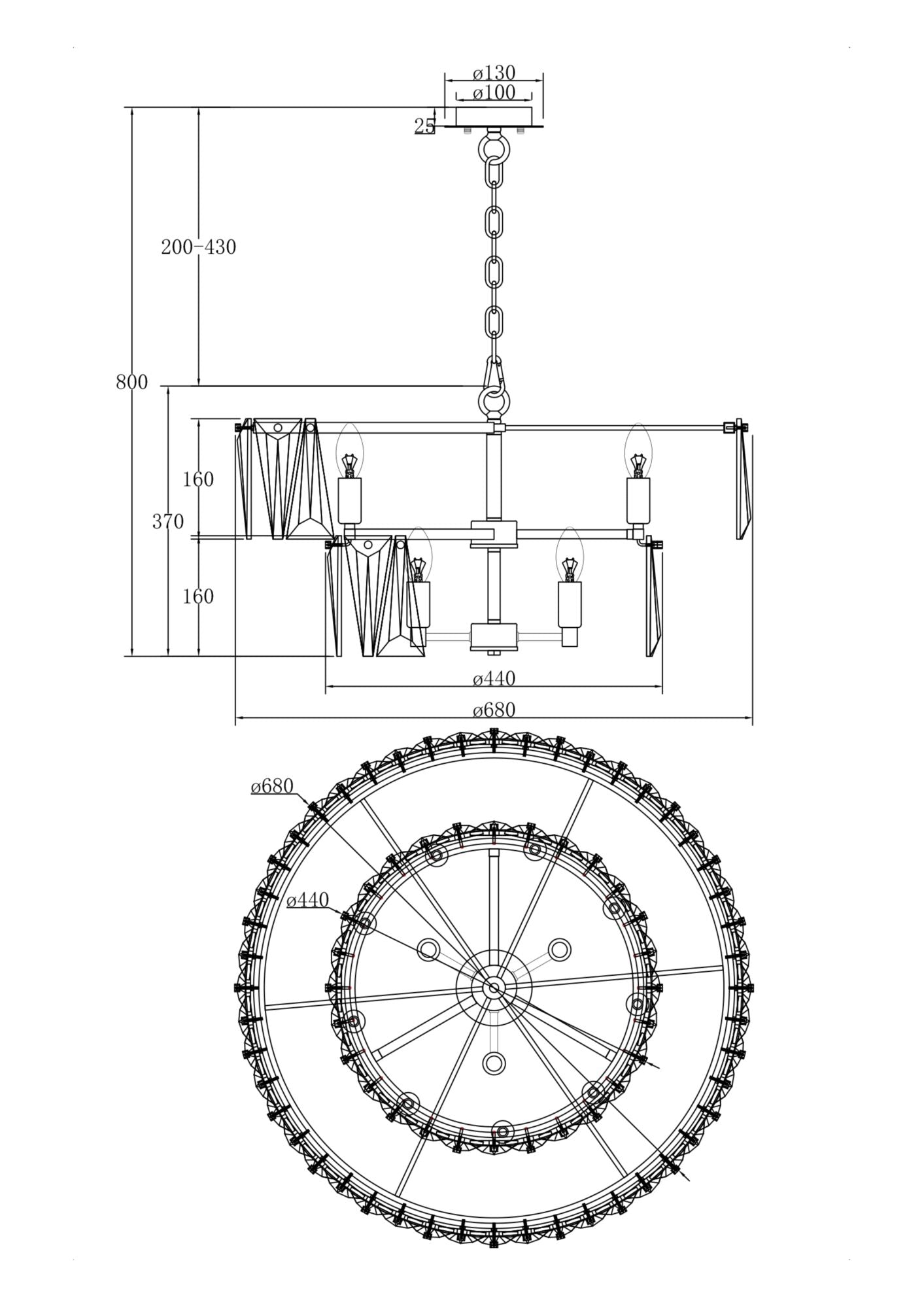 Rippvalgusti MOD043PL-12CH