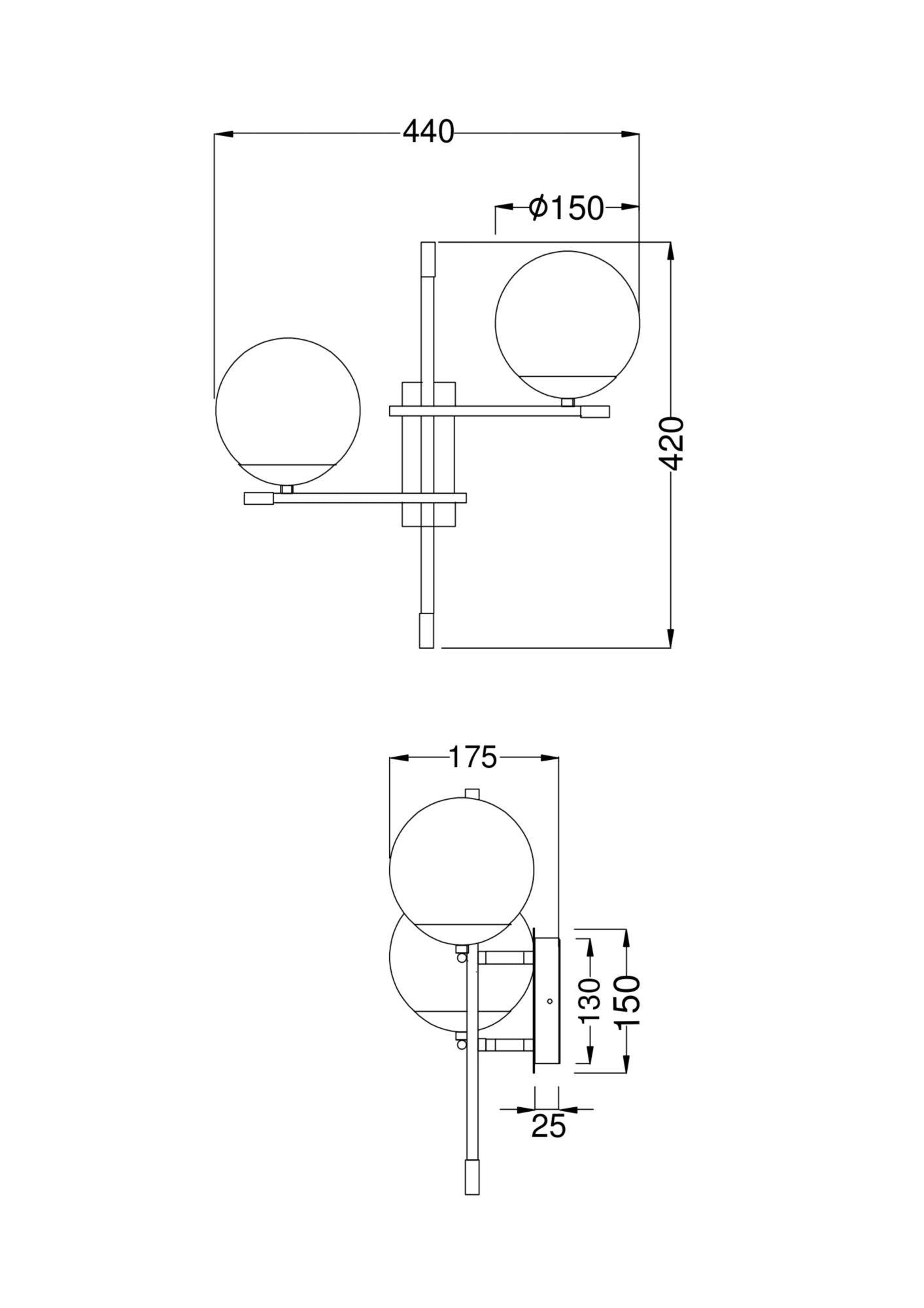 Seinavalgusti MOD050WL-02G