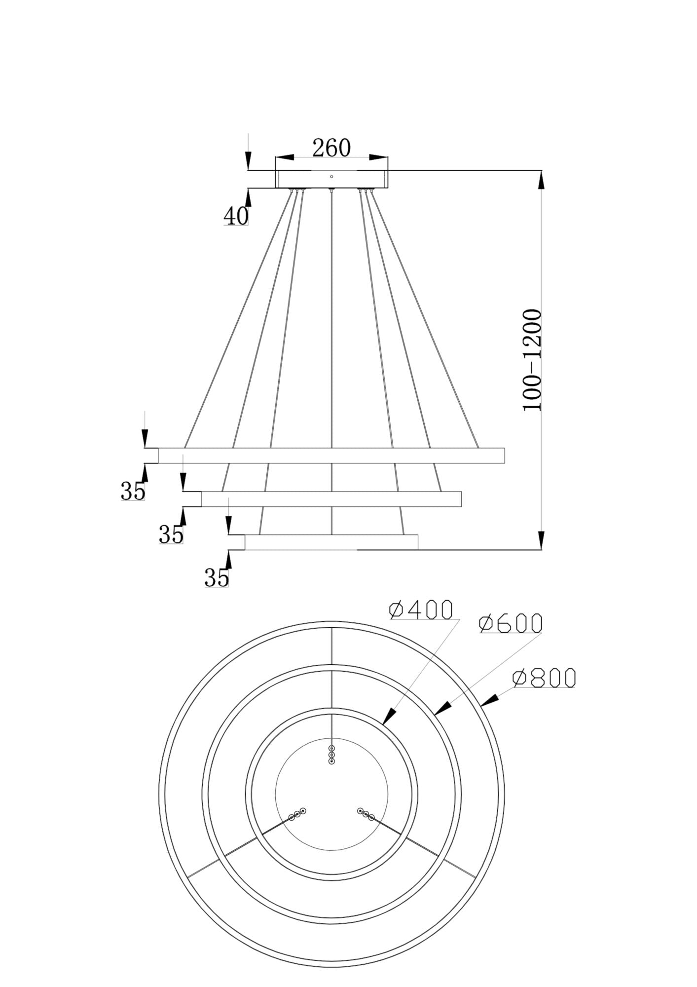 Rippvalgusti MOD058PL-L100B4K