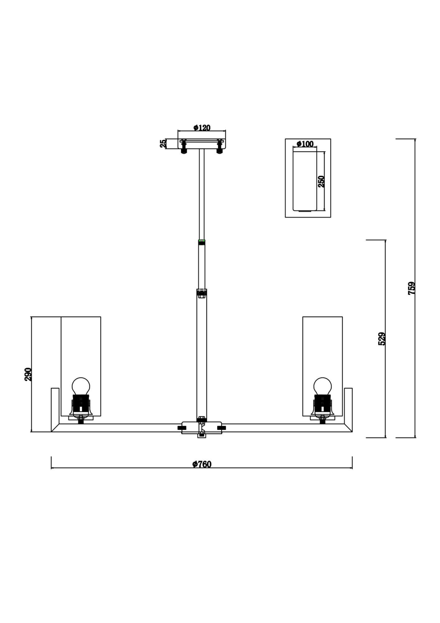 Lühter MOD089PL-08BS