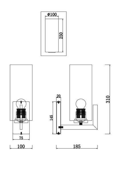 Seinavalgusti MOD089WL-01BS