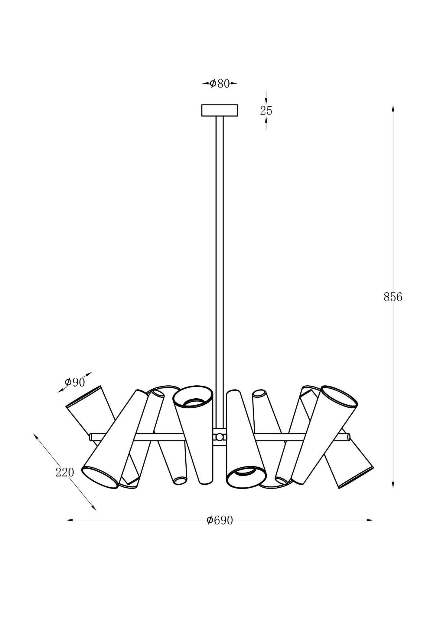 Rippvalgusti MOD095PL-10BS