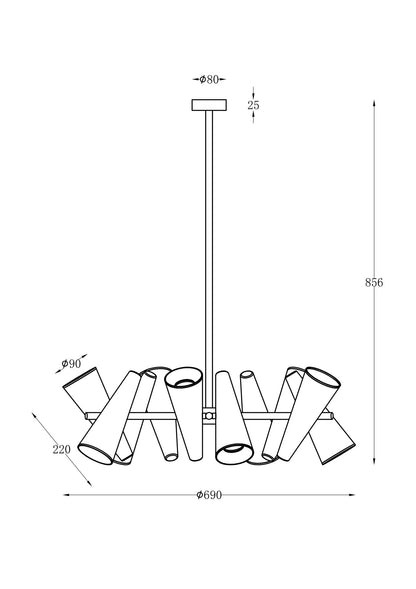 Rippvalgusti MOD095PL-10BS