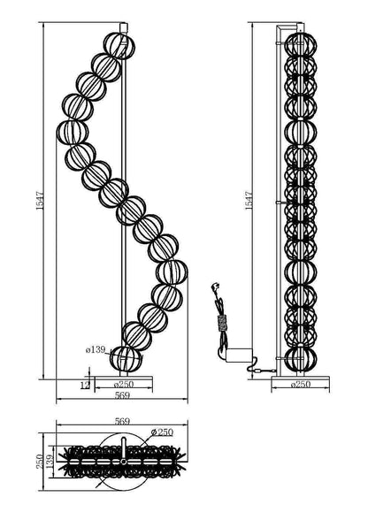 Floor lamp MOD216FL-L38G3K