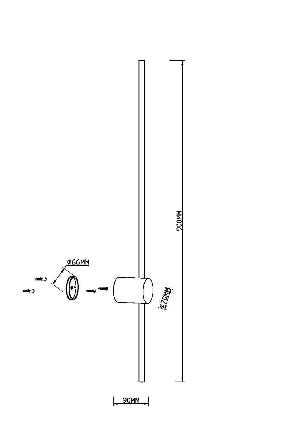 Seinavalgusti MOD237WL-L11B3K