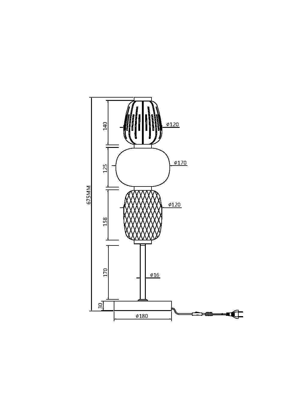 Laualamp MOD267TL-L28CH3K