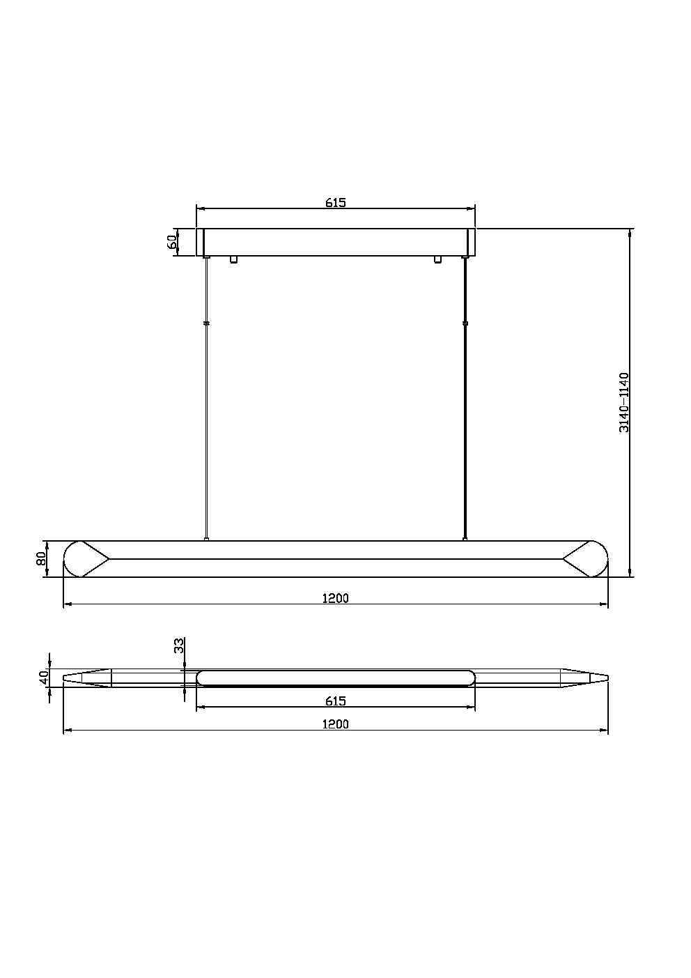 Rippvalgusti MOD276PL-L40W3K