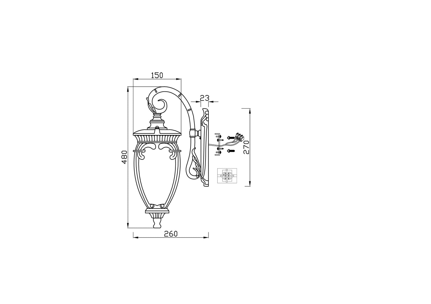 Seinalamp O414WL-01BZ