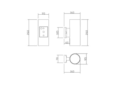 Seinavalgusti O419WL-02GR