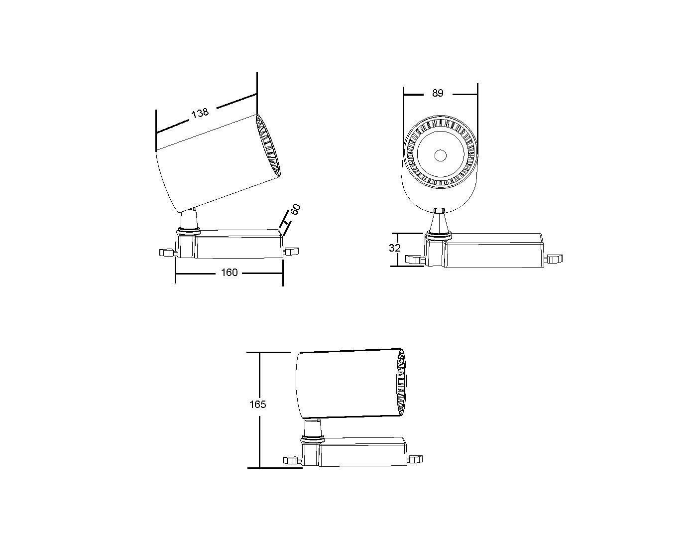 Track luminaire TR029-3-30W4K-W