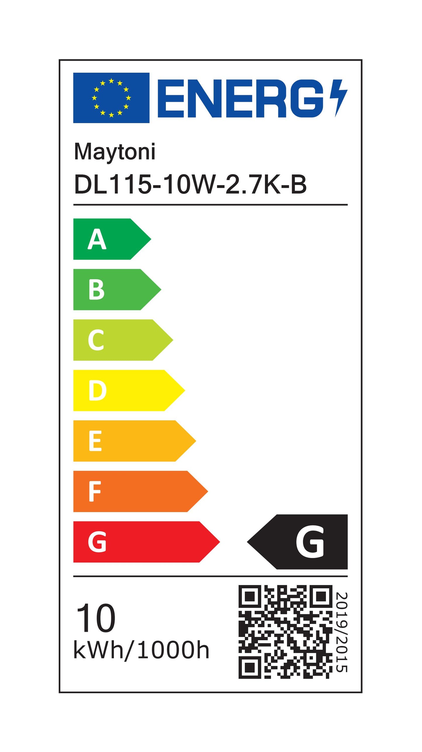 Allvalgusti DL115-10W-2.7K-B
