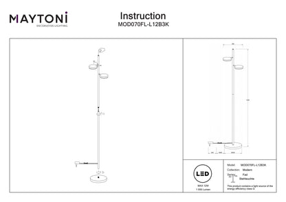 Floor Lamp MOD070FL-L12B3K