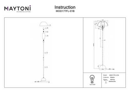 Floor lamp MOD177FL-01B