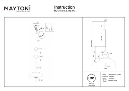 Pendant Lamp MOD185PL-L11B3K3