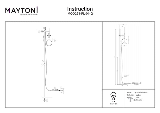 Floor Lamp MOD221-FL-01-G