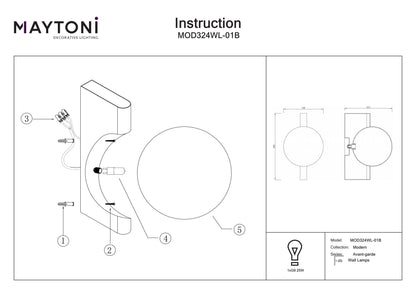 Wall Lamp MOD324WL-01B