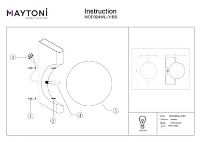 Wall Lamp MOD324WL-01BS