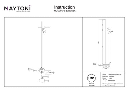 Floor lamp MOD395FL-L28BS3K