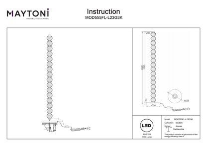 Floor lamp MOD555FL-L23G3K