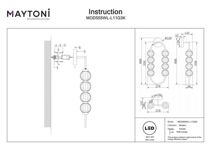 Wall lamp MOD555WL-L11G3K
