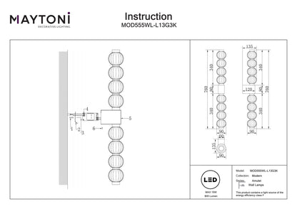 Wall lamp MOD555WL-L13G3K