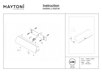 Wall lamp O429WL-L10GF3K