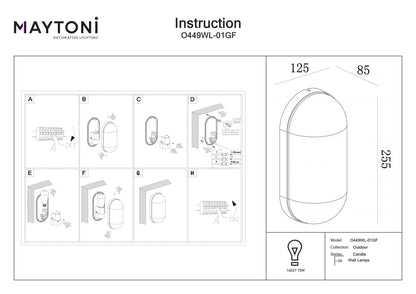 Wall lamp O449WL-01GF
