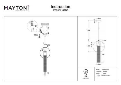 Pendant Lamp P095PL-01BZ