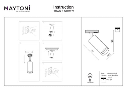 Track Lighting TR020-1-GU10-W