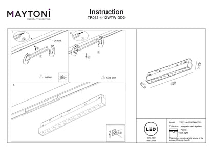Track Luminaire TR031-4-12WTW-DD2-W