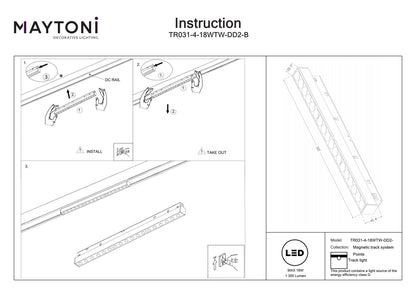 Track Luminaire TR031-4-18WTW-DD2-B