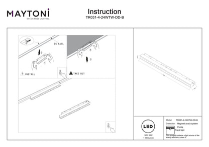 Track luminaire TR031-4-24WTW-DD-B