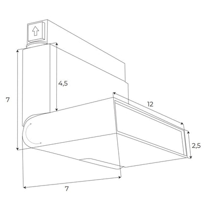 Maxlight M0007N Lampe linéaire magnétique pliable On/Off