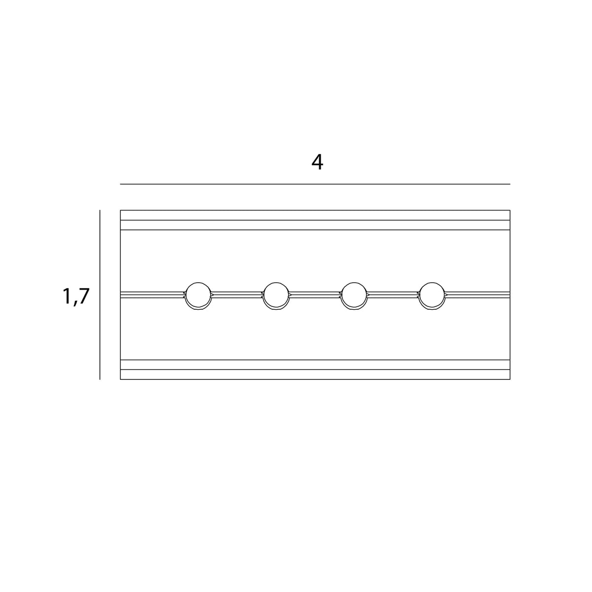 MAXLIGHT NA0013 Micro11 Mechanical connection for flush‑mounted tracks