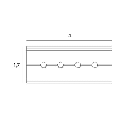 MAXLIGHT NA0013 Micro11 Mechanical connection for flush‑mounted tracks